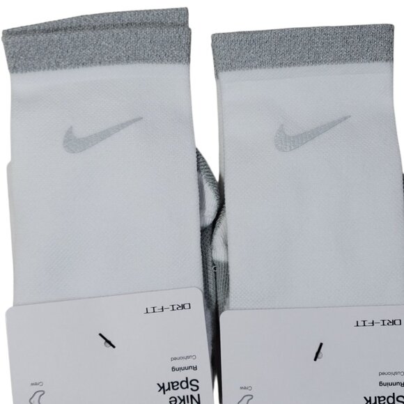 Nike Spark Cushioned Running Crew Socks Women 7.5-9 Men 6-7.5 Reflective 2 Pair - Picture 4 of 7